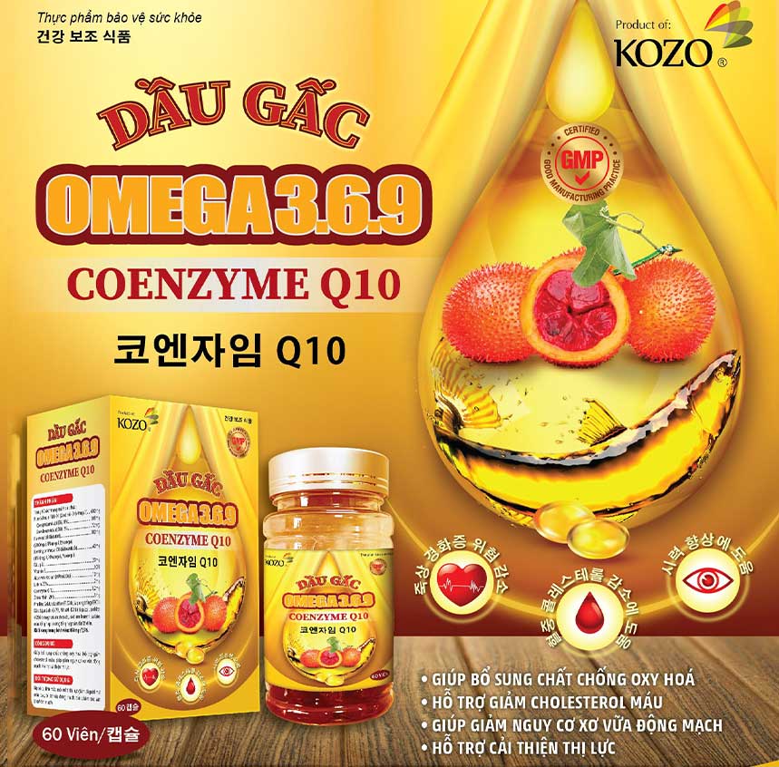 Dầu gấc Omega 3.6.9 Coenzyme Q10